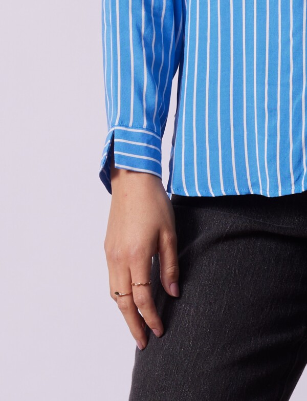 Camisa Lineas CELESTE/MULTI