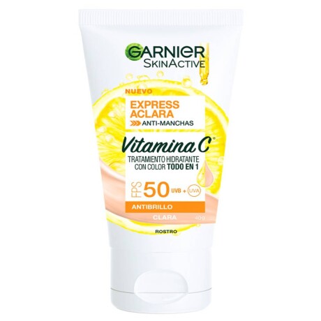 Crema Facial Garnier Express Aclara Tono Claro FPS50 40ml Crema Facial Garnier Express Aclara Tono Claro FPS50 40ml