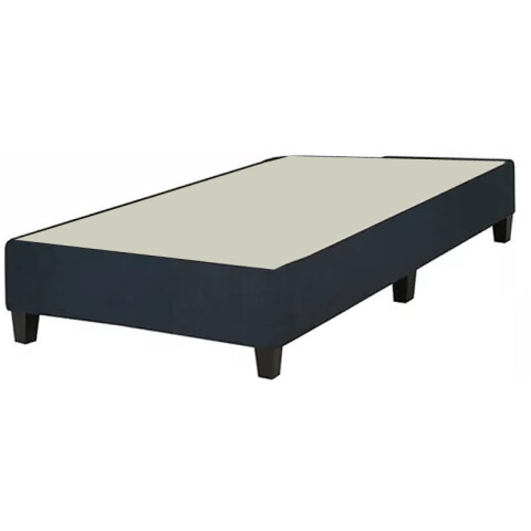 Box 110x190x34 para sommier 1 plaza y media negro con patas en polipropileno madera maciza Box 110x190x34 para sommier 1 plaza y media negro con patas en polipropileno madera maciza