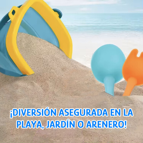 Set de Playa Infantil c/Balde Plegable y Accesorios Huanger Multicolor