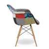 Silla Eames Lumax Patchwork Tapizada Con Apoyabrazos Diseño Moderno Para Comedor Silla Eames Lumax Patchwork Tapizada Con Apoyabrazos Diseño Moderno Para Comedor