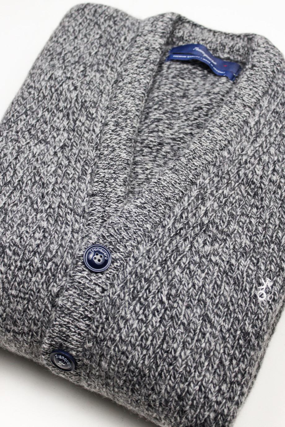 Cardigan Pesado Gris Melange