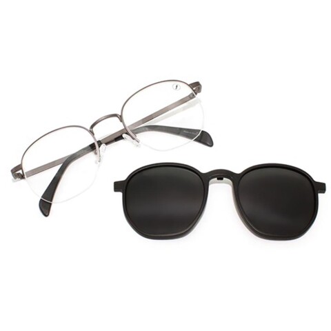 Lentes 2 En 1 Chilli Beans Redondo Negro/Ónix