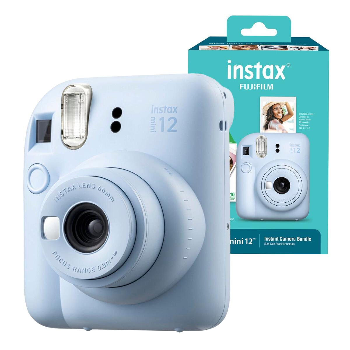 Fujifilm Instax Mini 12 (Holiday Bundle) Camara de fotos Instantaneas - Azul 