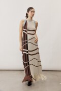 Vestido Ola CRUDO Y TOSTADO