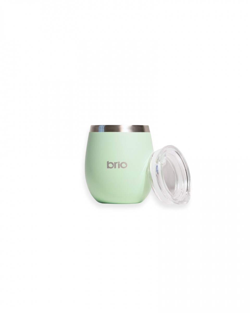 Mate Con Tapa De Acero Inox brio Redondo - Menta 