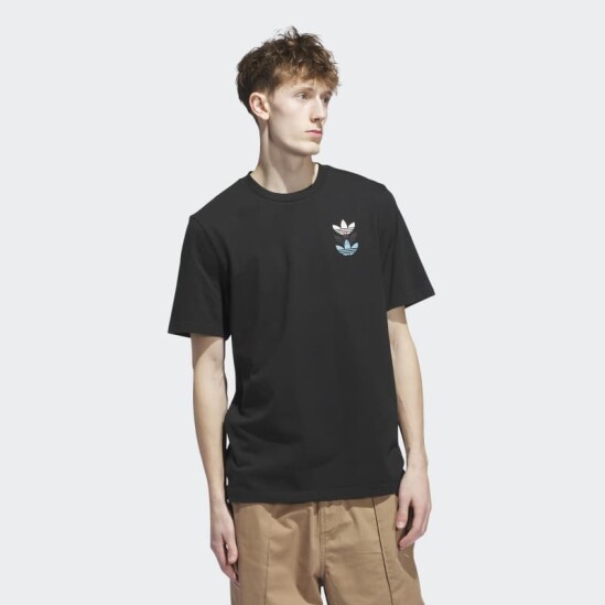 Remera Adidas Triple Trifolio Skateboarding Negro