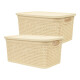 Set x2 Caja simil ratán 7,5 lts BEIGE