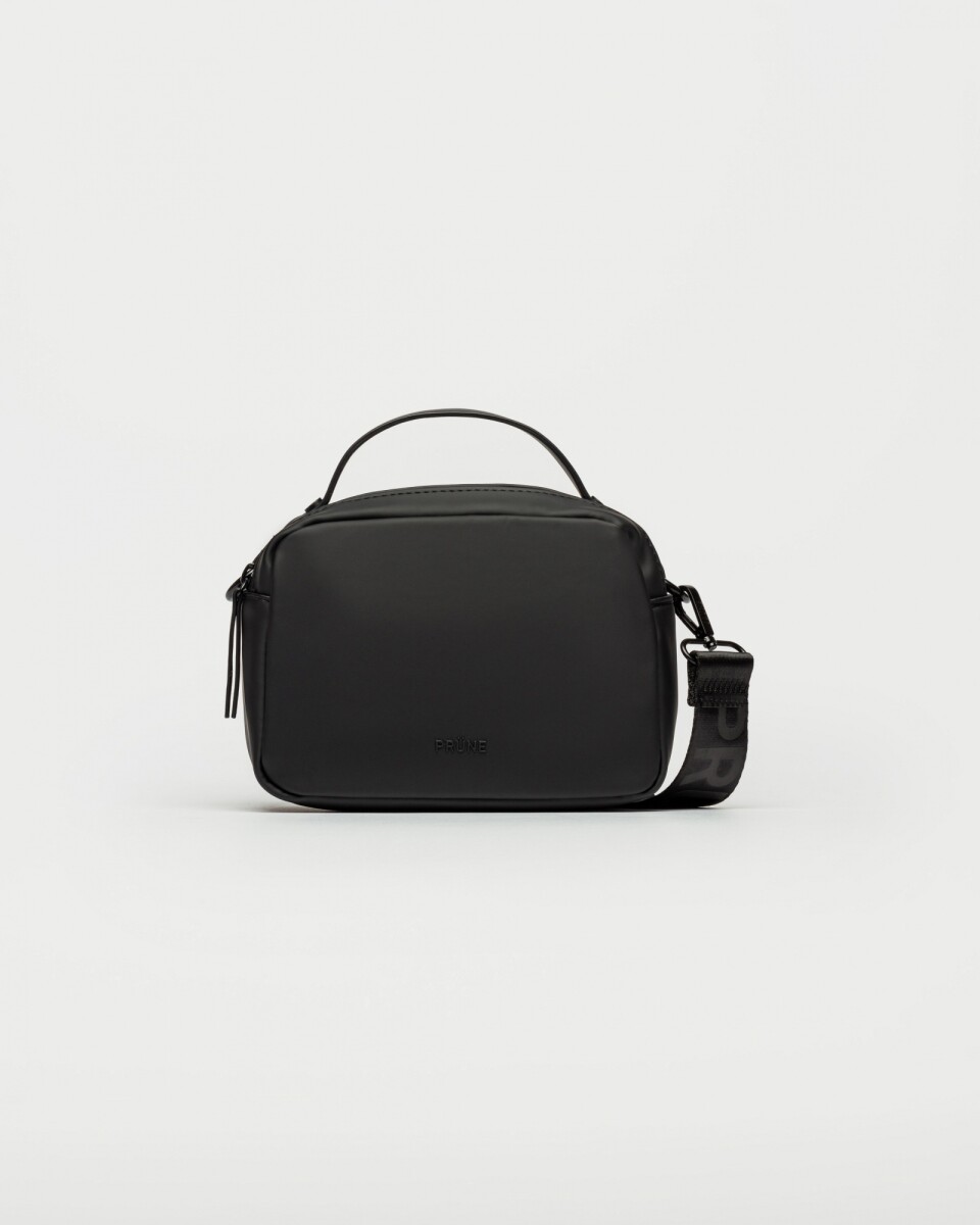 Mini Bag Rubber En Efecto Cuero - Negro 