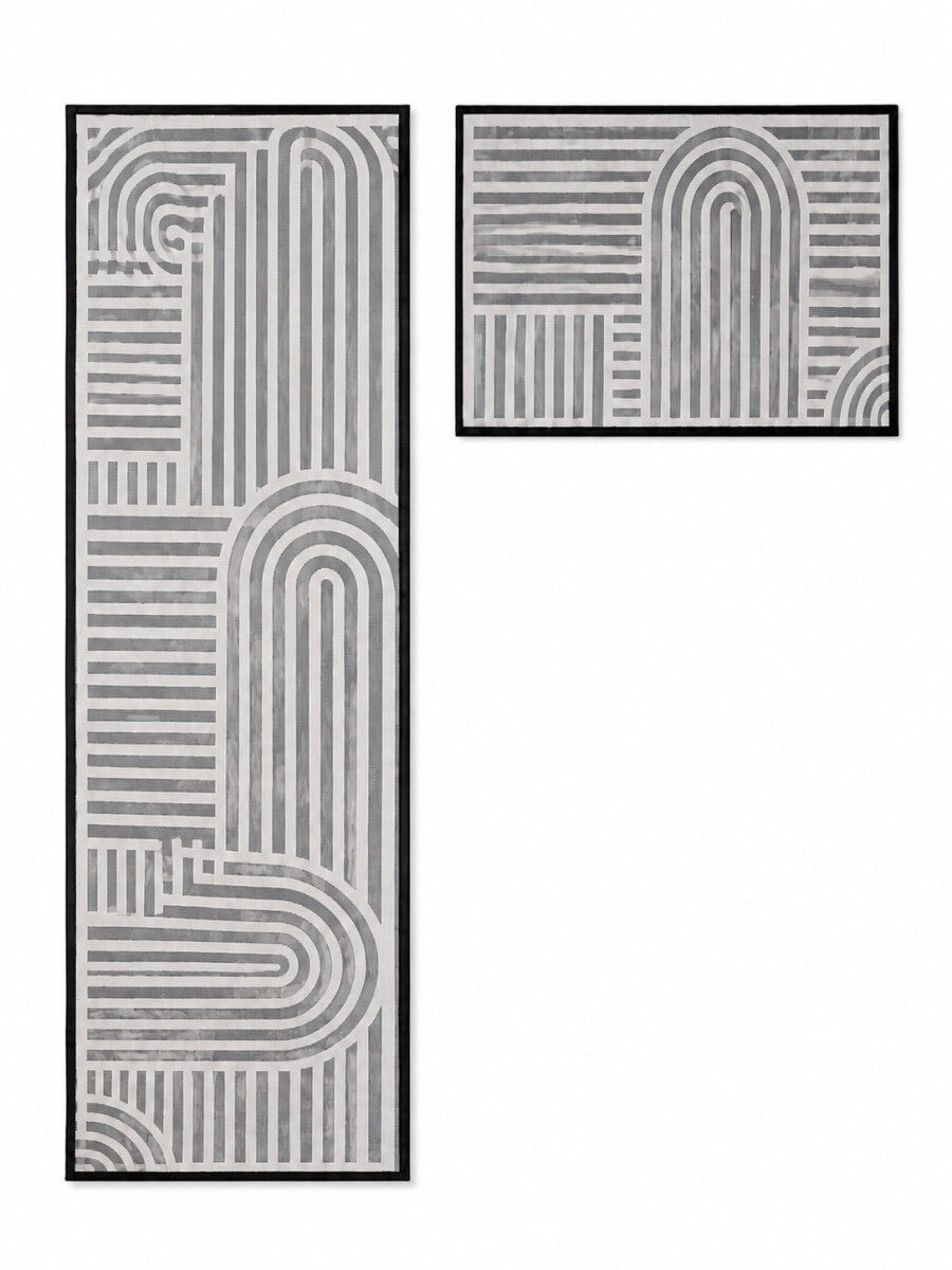 ALFOMBRA DE COCINA ONDAS - BEIGE 