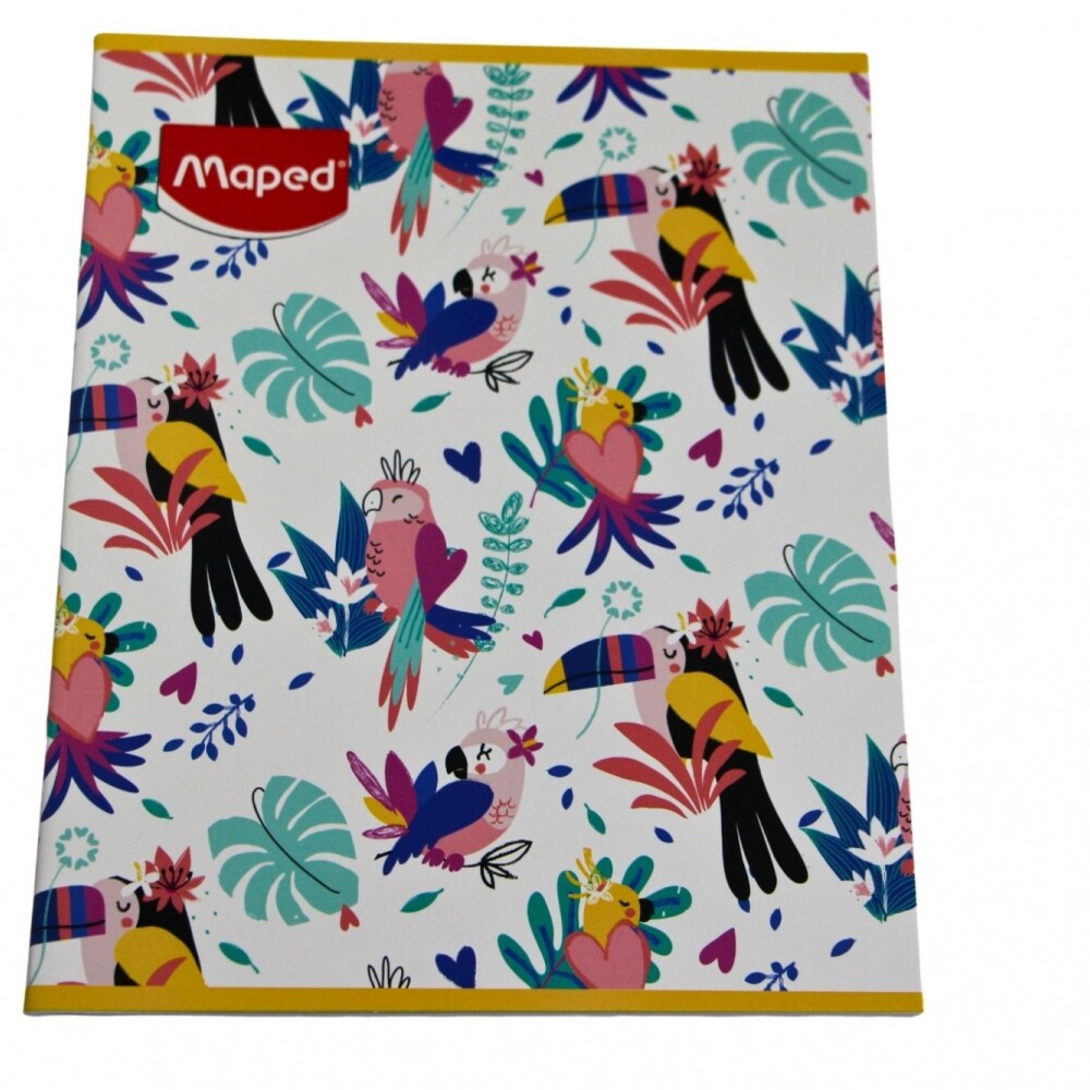 CUADERNO MAPED RAYADO DE 48 HOJAS TAPA AVES
