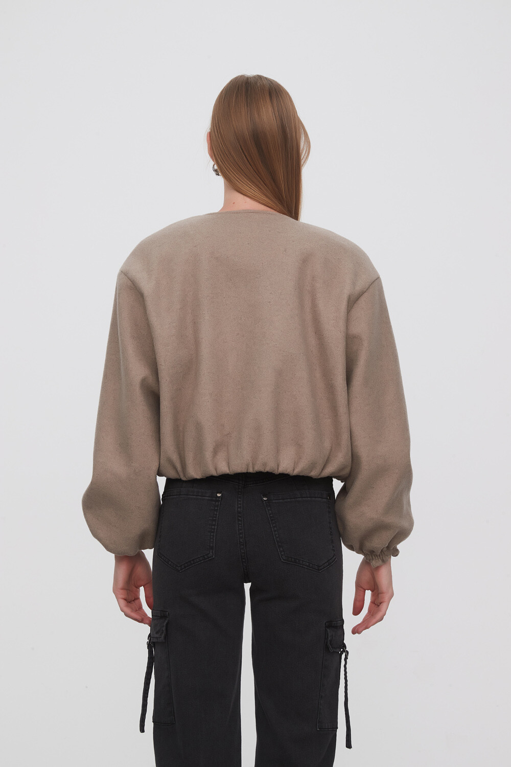 Campera Terry Taupe Claro