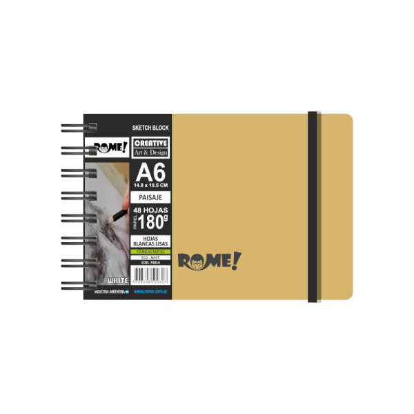 Block Sketch 180g blancas - ROME A6 Paisaje
