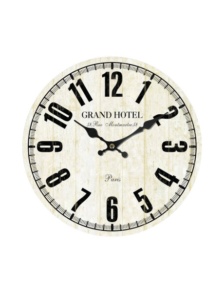 RELOJ DE PARED MDF D28.8X3.5CM GRAND HOTEL MONTMARTRE RELOJ DE PARED MDF D28.8X3.5CM GRAND HOTEL MONTMARTRE