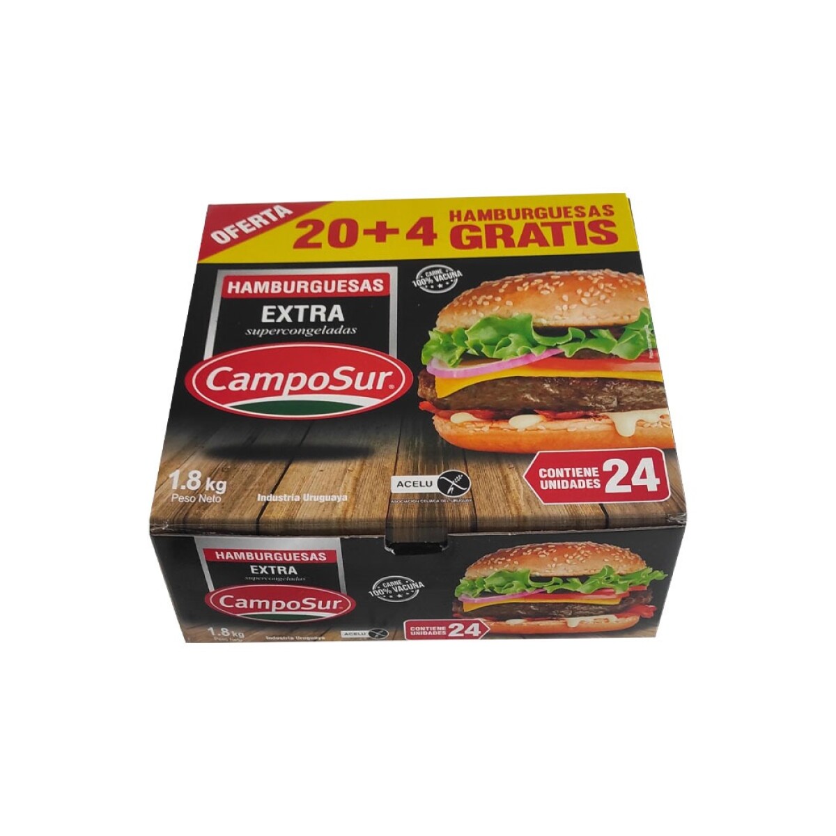 Hamburguesa Extra Camposur 20+4 