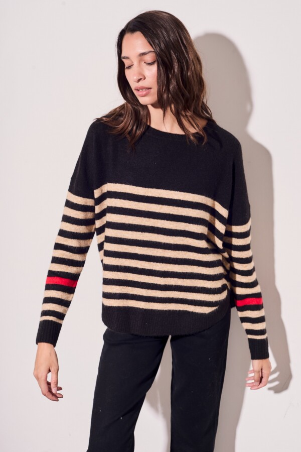 Sweater Rayado Beige