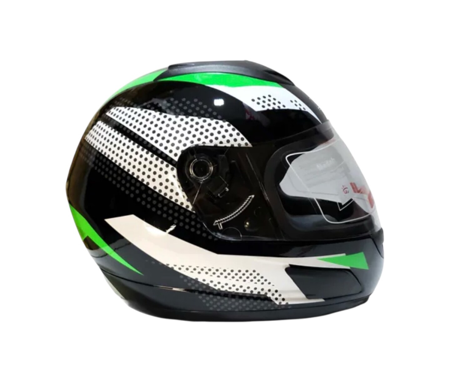CASCO DE MOTO RUSH INTEGRAL - 626 - NEGRO/VERDE/BLANCO 
