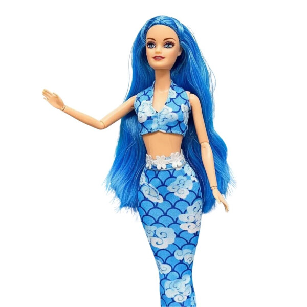Muñeca Sirena Articulada Sirena Az