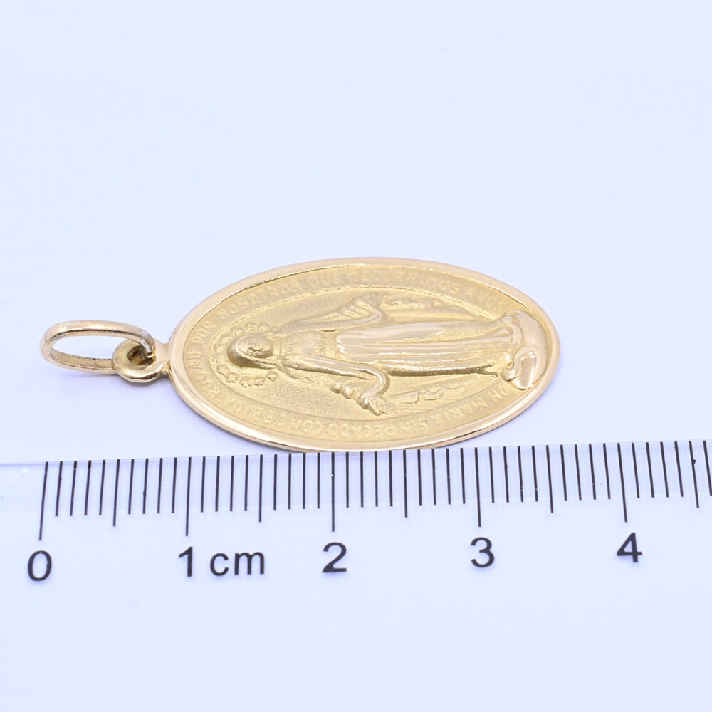 Medalla oro 18k virgen milagrosa 2,8 cm x 1,7 cm Medalla oro 18k virgen milagrosa 2,8 cm x 1,7 cm