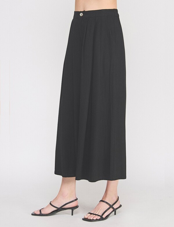 Pantalon Crop Lino NEGRO