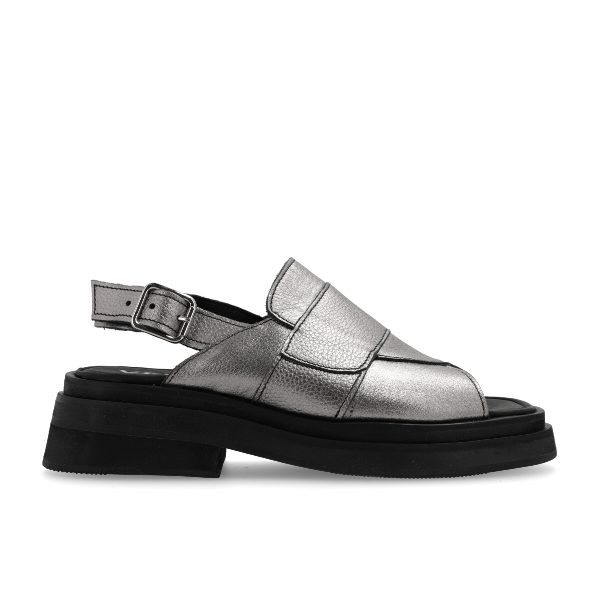 SANDALIAS VENET - CUERO PRONI - PLATEADO 