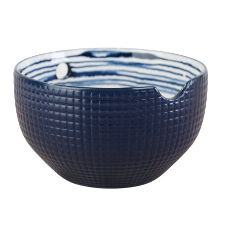 Bowl de ceramica labrado con orificio para palitos Bowl de ceramica labrado con orificio para palitos