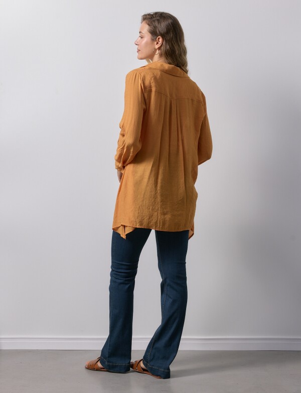 Camisa Larga ANARANJADO