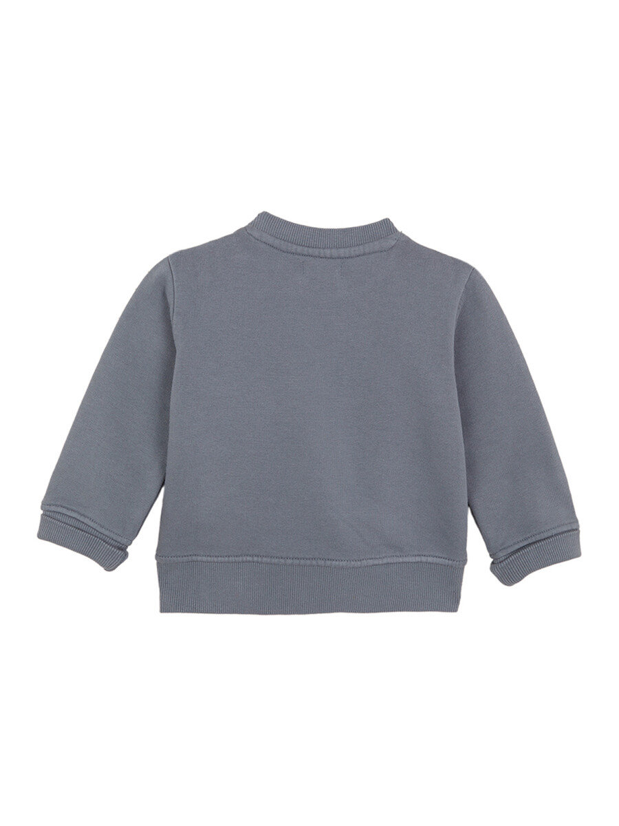 Sudadera Con Parche Azulado