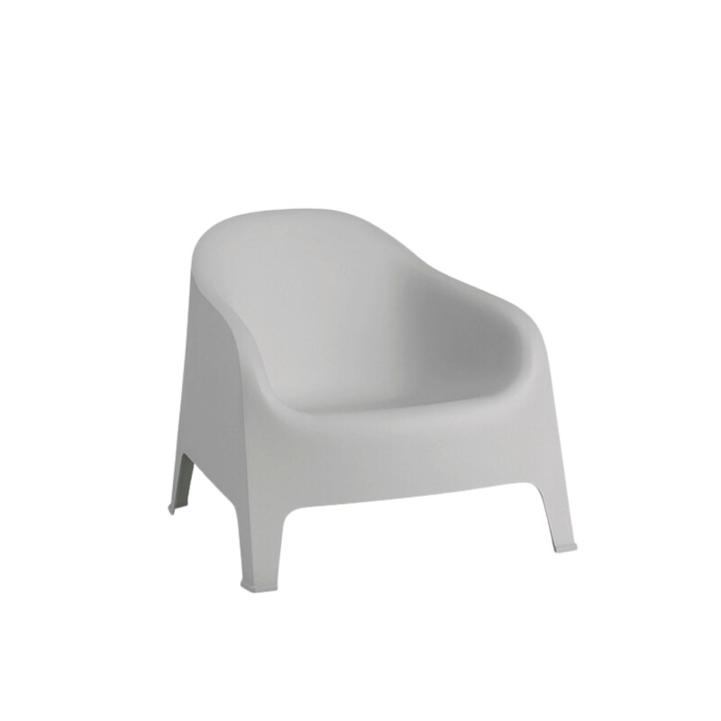 Silla Plastico Skarpo Jardin Liso Gris