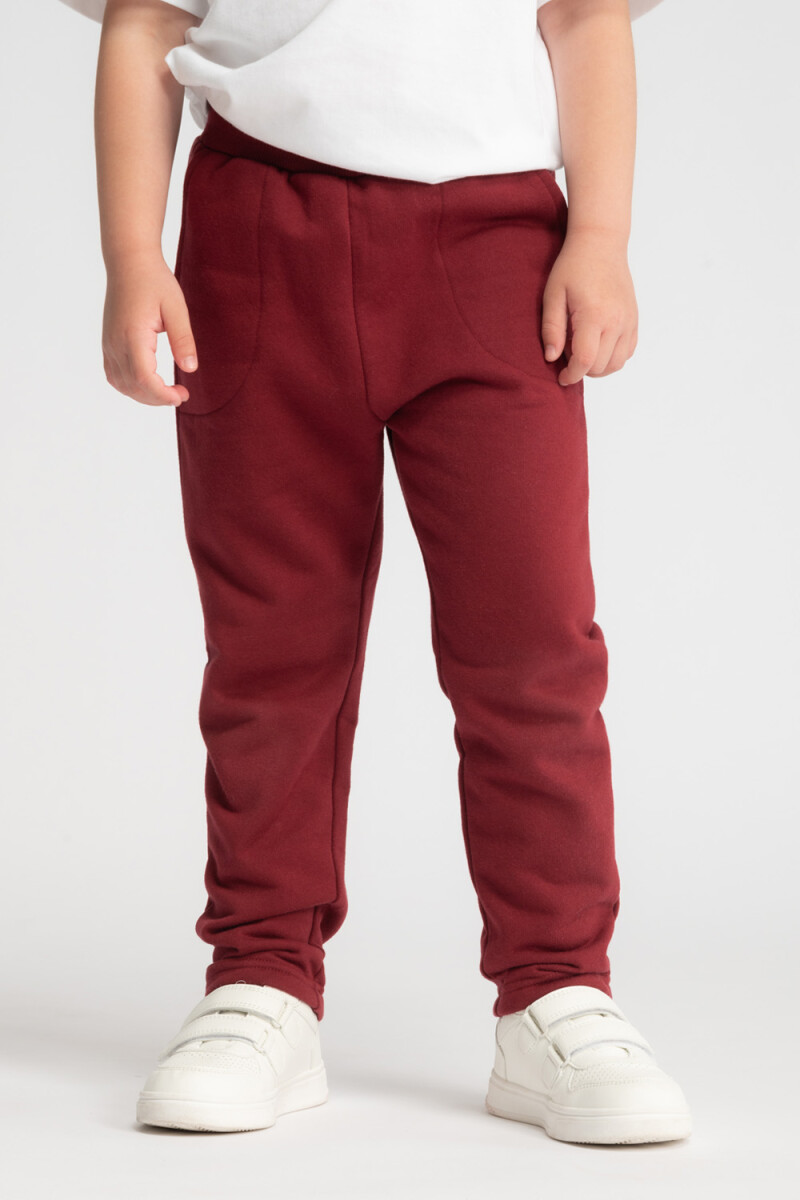 Pantalón deportivo básico Bordeaux