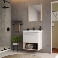 CONJUNTO DE BAÑO GALES COLOR BRANCO/FAIA / 60 CM Conjunto De Baño Gales Color Branco/faia / 60 Cm