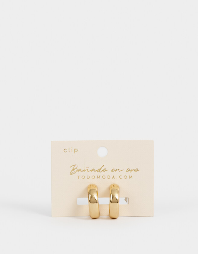 Aros Clips Bañada en Oro Aros Clips Bañados En Oro - Dorado