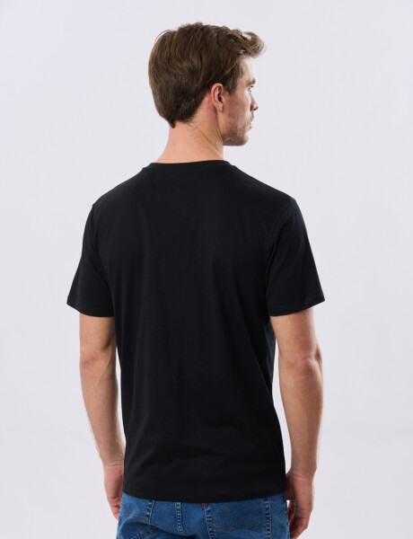 REMERA BÁSICA V DE ALGODÓN Negro