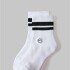 Medias The Everyday Quarter Crew Sock Unisex Classic White/Black Stripe