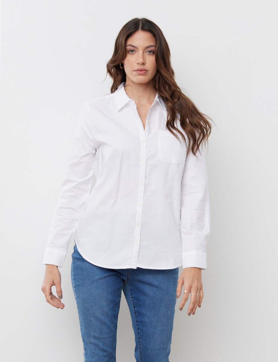 Camisa Algodon - Blanco 