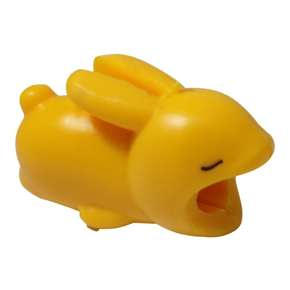 Protector De Cables De Celular Animalitos Micro iPhone Usb-c - Variante Conejo Amarillo 