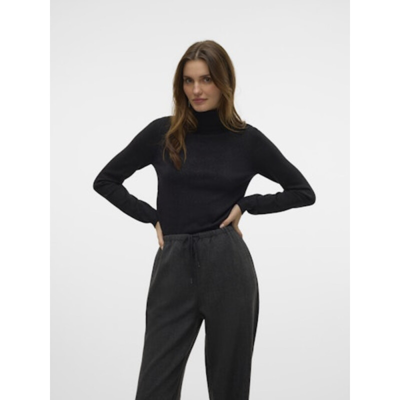 VMHAPPYGLITTER LS ROLLNECK PULLOVER BOO B-15 1 Black/Detail W. DTM L