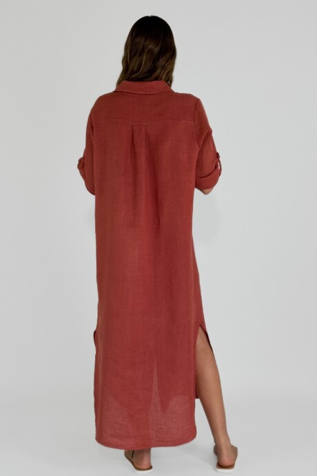 VESTIDO VENETO Ladrillo