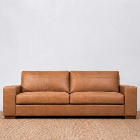 Sillón Cuero Octavio 3 Cuerpos Amendoa Sillón Cuero Octavio 3 Cuerpos Amendoa