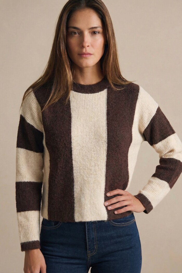 Sweater Rayado Chocolate