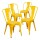 Pack 4 Sillas Tolix Lumax Varios Colores Amarillo