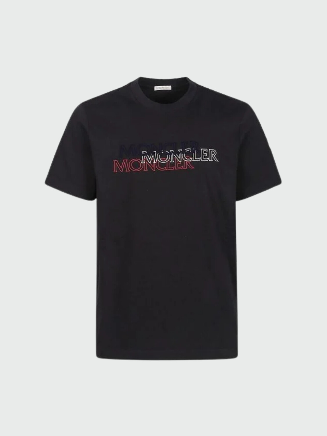 MONCLER - CAMISETA TRICOLOR LOGO Azul