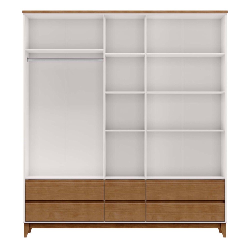 PLACARD 4 PUERTAS MDF-Y-MADERA MARRON ADAKU 2.0