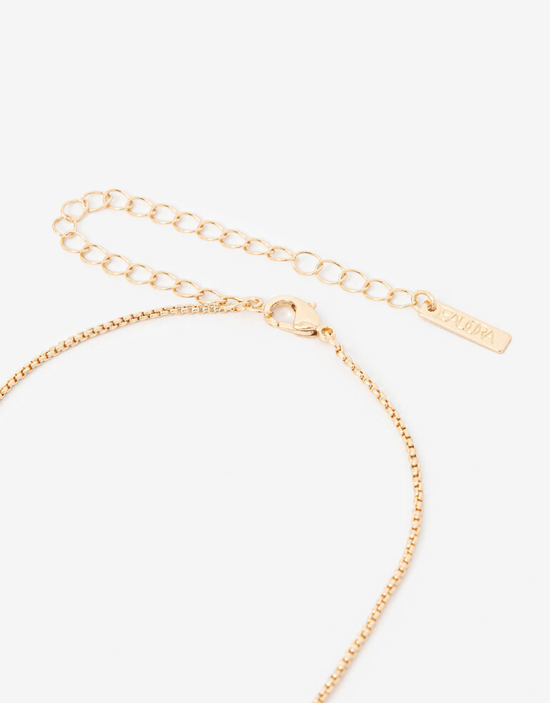 Collares Largos Metal Collar Lago Metal Delicado - Dorado