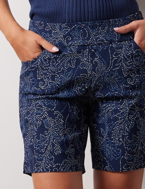 Short Pull On Rinted AZUL/MULTI