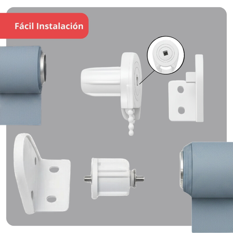 Set x2 Cortina roller blackout 100x200 cm GRIS