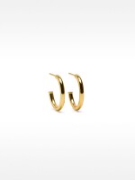 Aros Lisos - Plata De Ley 925 dorado