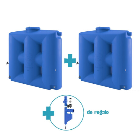 2 Colectores de Agua + Filtro de Regalo 1000 lts. Azul