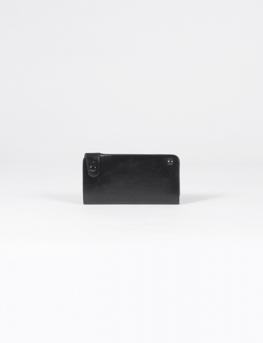Billetera porta tarjetas rectangular - negro 