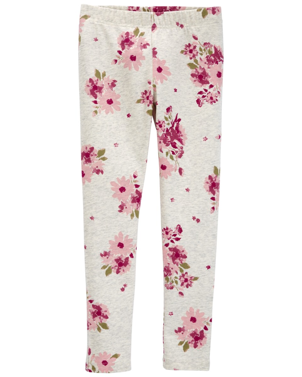 Calza de algodón, diseño floral 